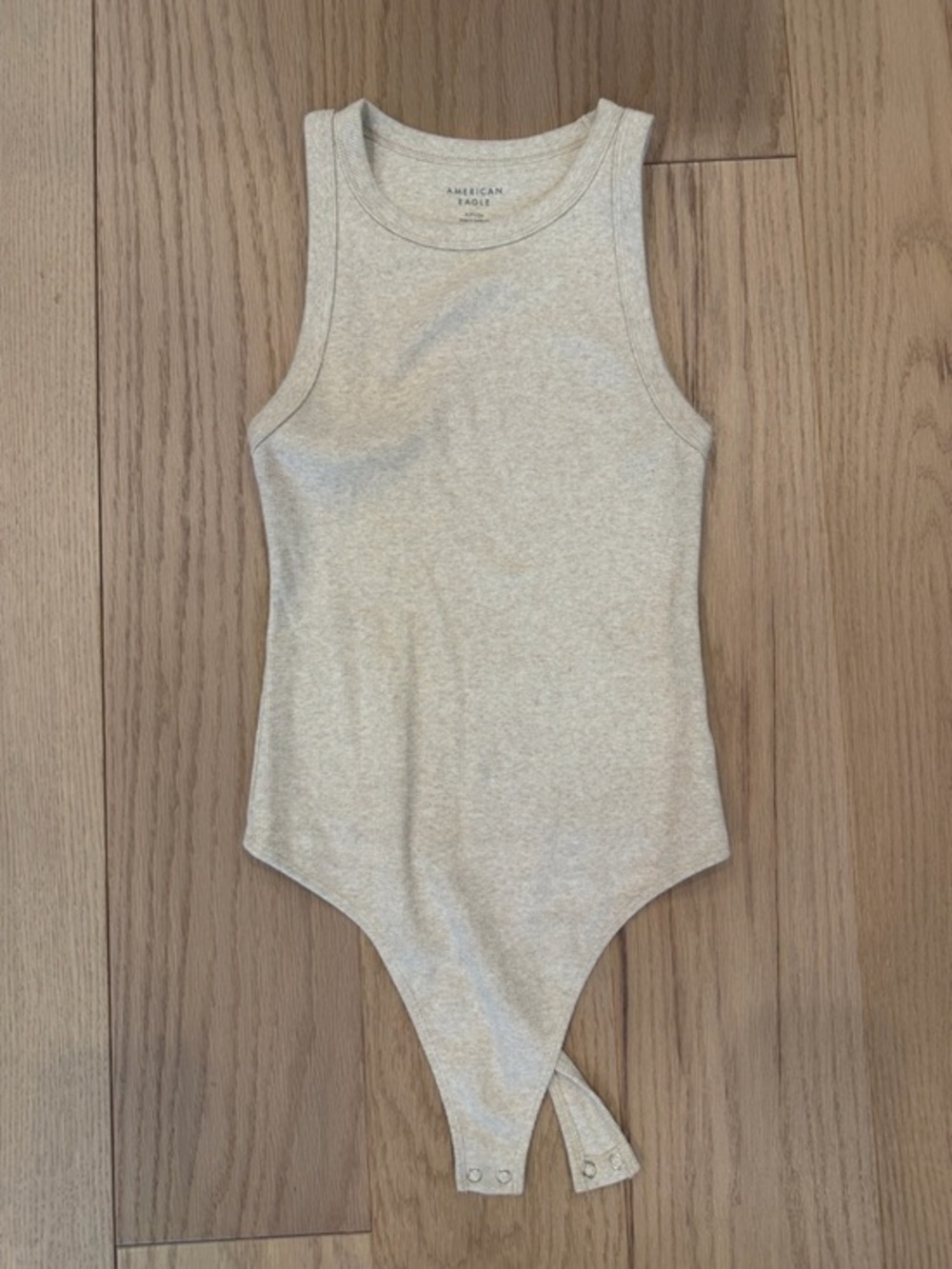 NWOT American Eagle Outfitters Light Cream Ribbed Tank Bodysuit
